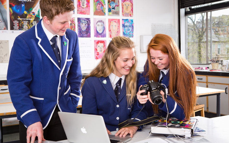Photography students at Kelvinside Academy